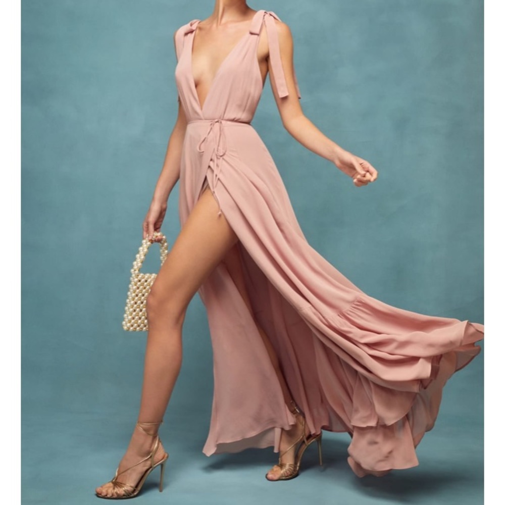 NWT Reformation Chardonnay dress, small, blush